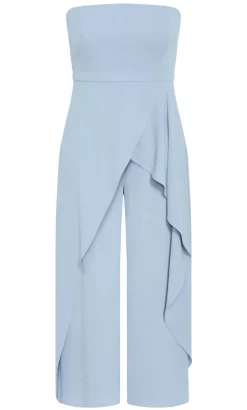 Attract Strapless Jumpsuit - dusty blue