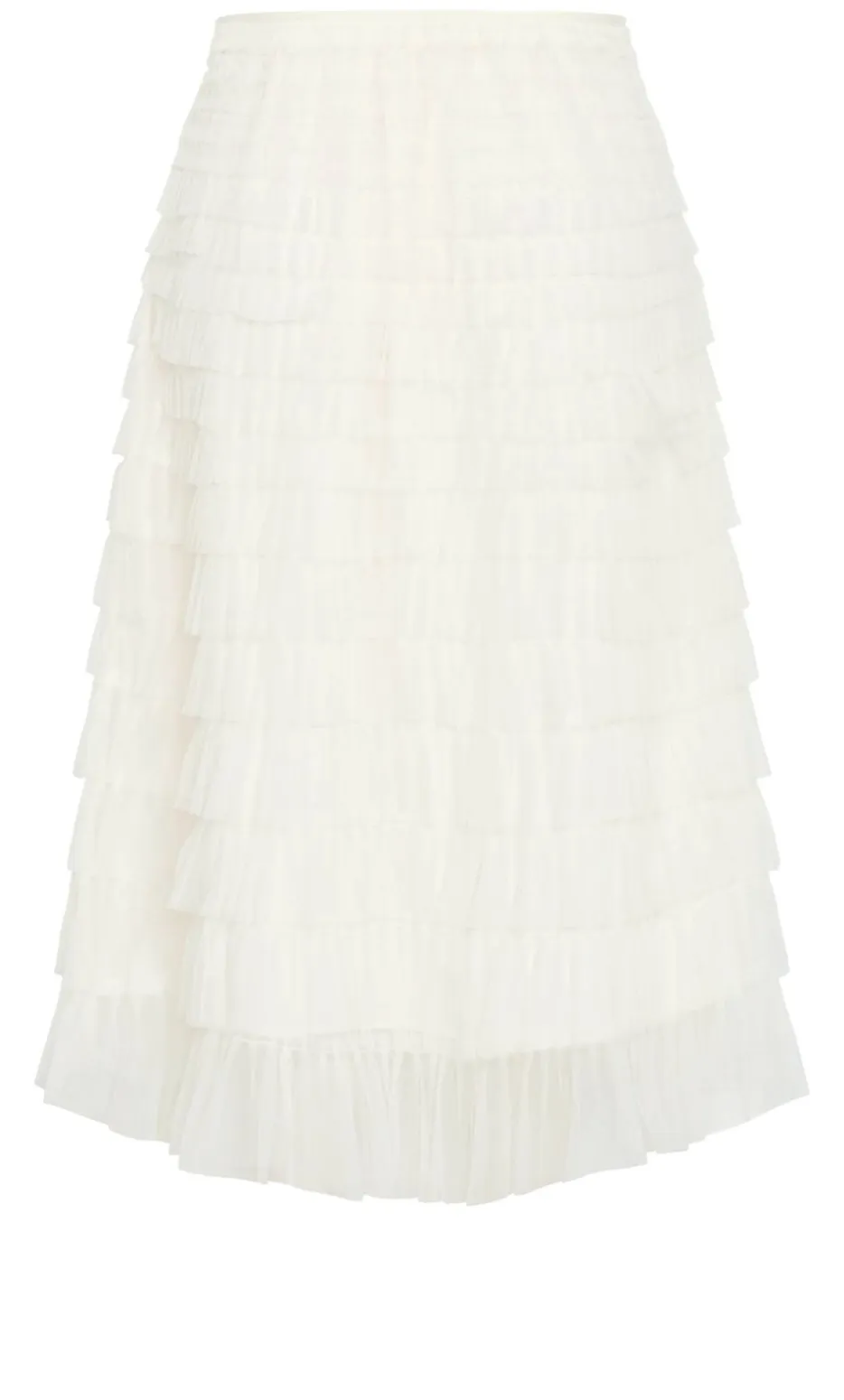 Averi Tulle Midi Skirt - vanilla