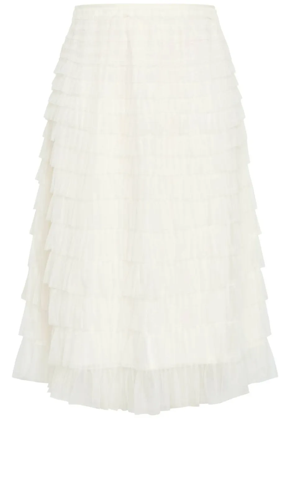 Averi Tulle Midi Skirt - vanilla