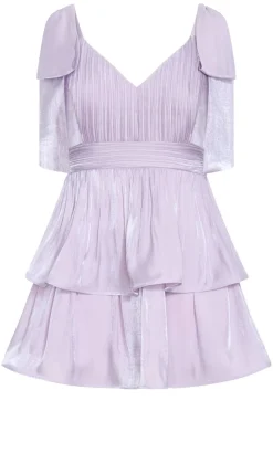 Betty Bow Mini Dress - lilac