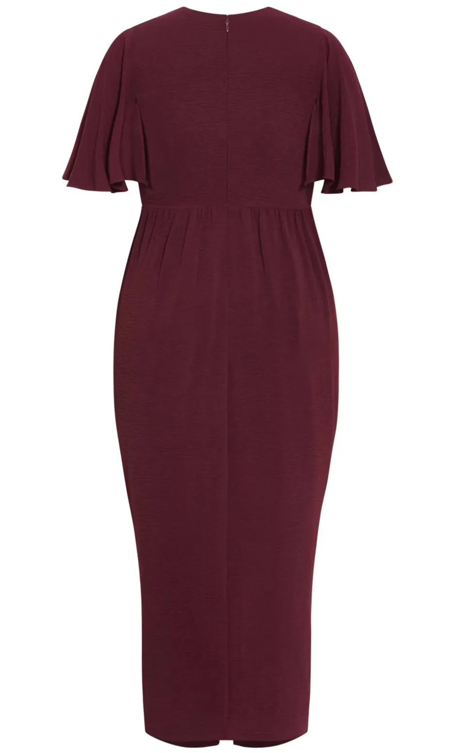 Braelynn Drape Maxi Dress - dark cherry