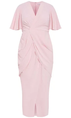 Braelynn Drape Maxi Dress - heavenly pink