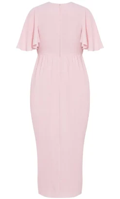 Braelynn Drape Maxi Dress - heavenly pink