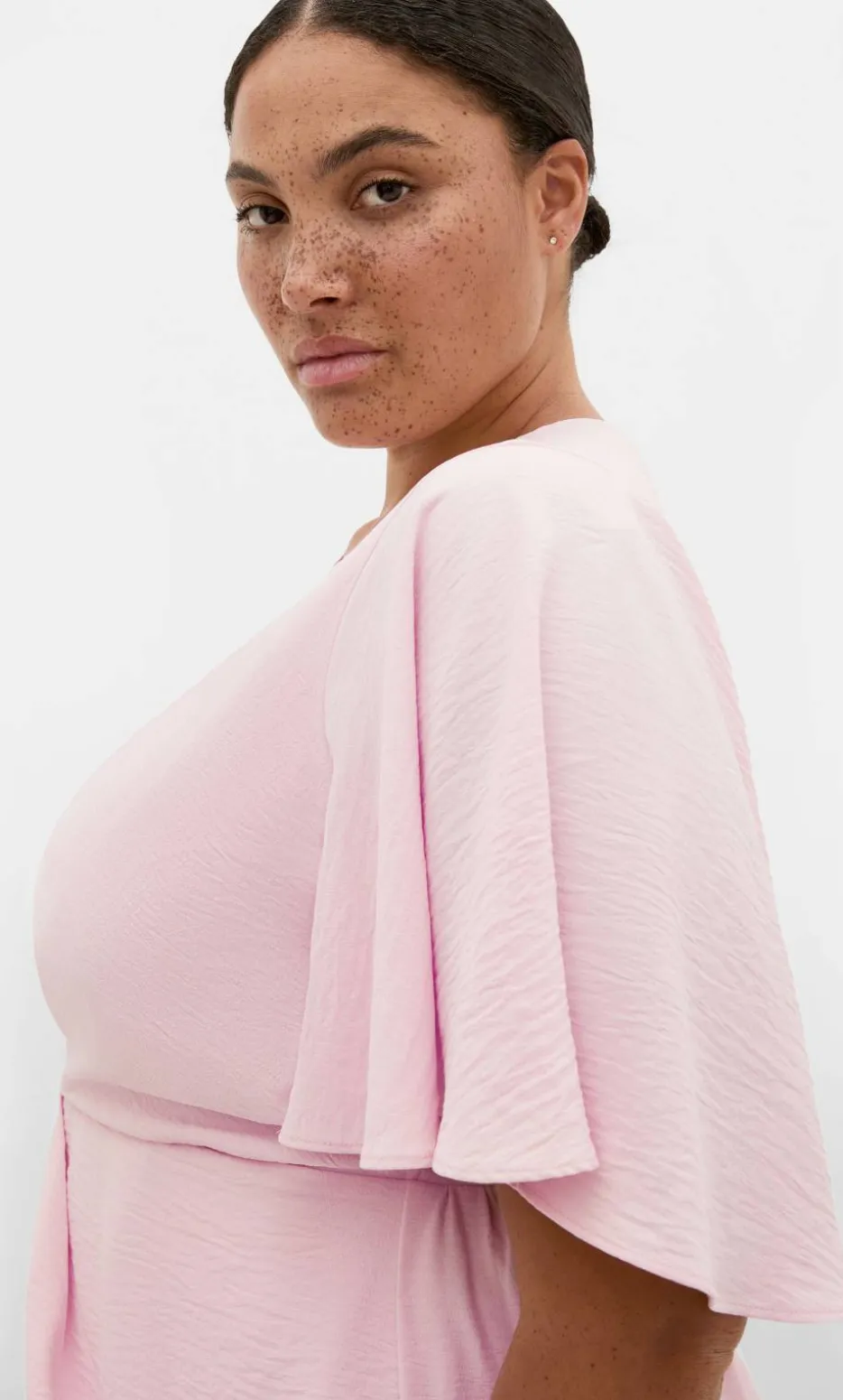 Braelynn Drape Maxi Dress - heavenly pink
