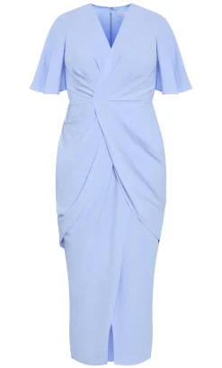 Braelynn Drape Maxi Dress - sky blue