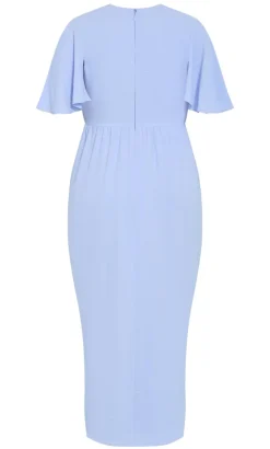 Braelynn Drape Maxi Dress - sky blue