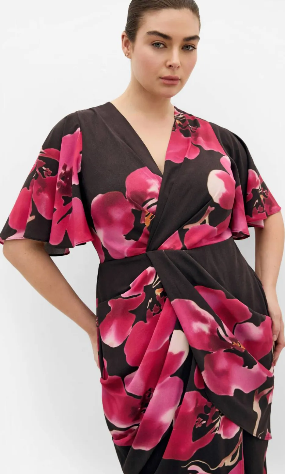 Braelynn Fleur Print Maxi Dress - dark chocolate