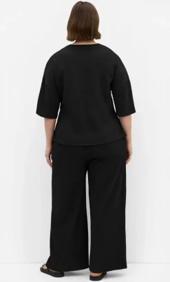 Brianna Side Tie Top - black