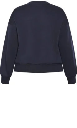 Brooklyn Crew Neck Sweatshirt - navy