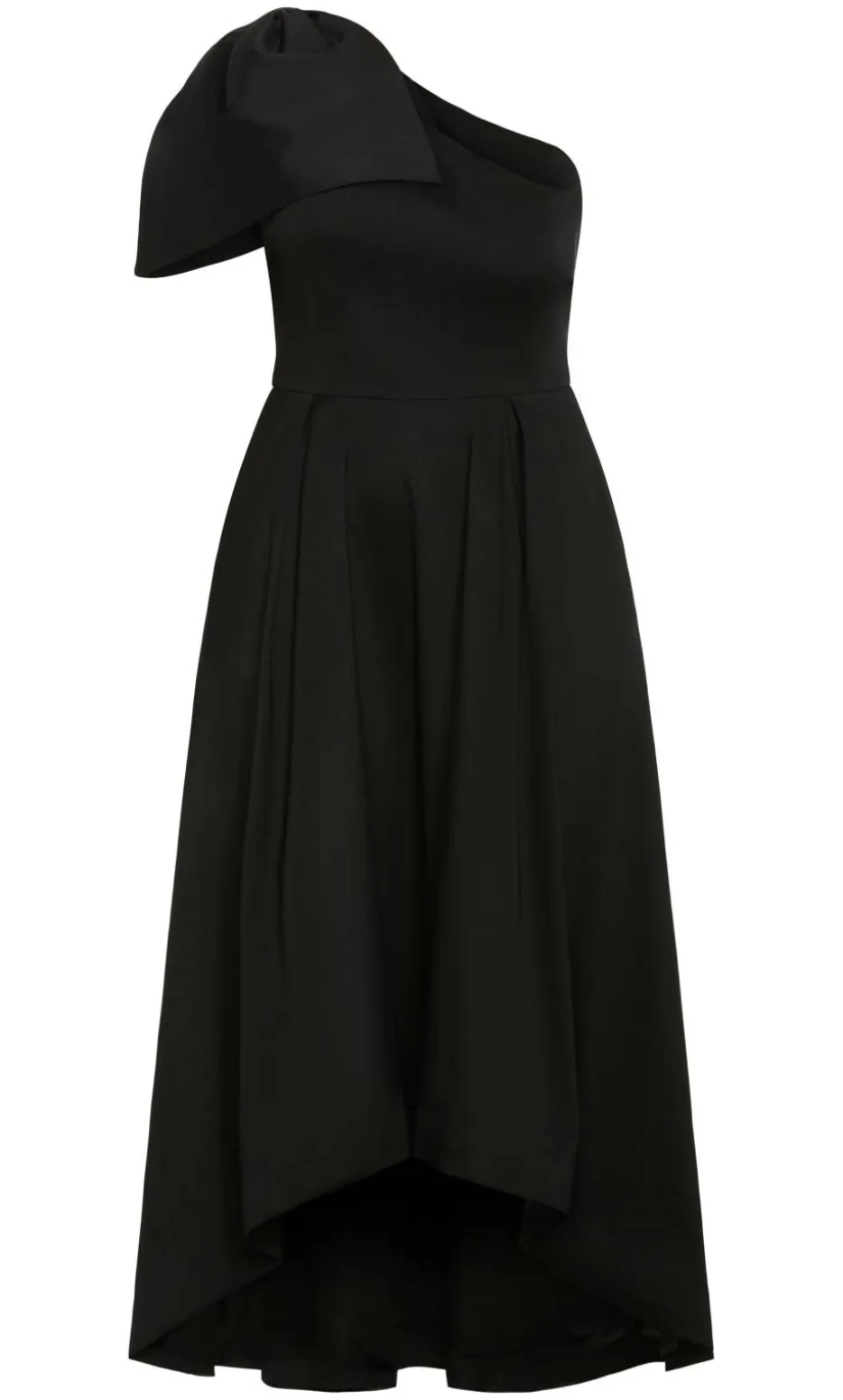 Captivate One Shoulder Maxi Dress - black