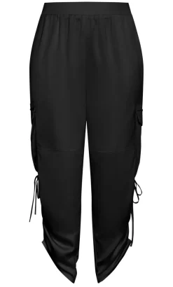 Cargo Castle Satin Pant - black