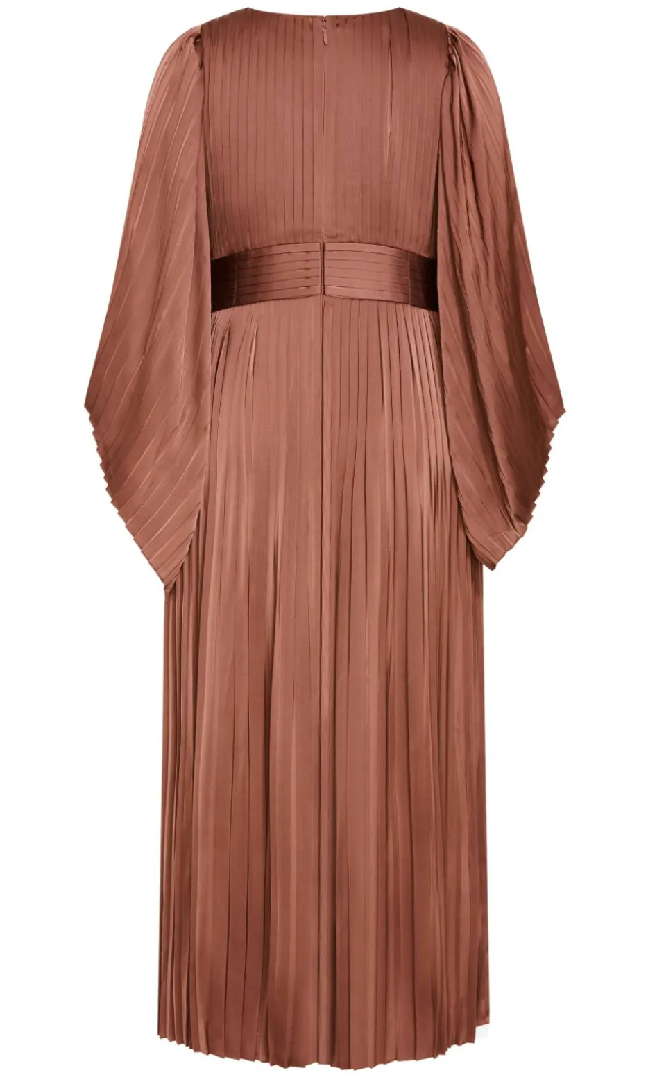 Carmina Pleat Maxi Dress - mocha