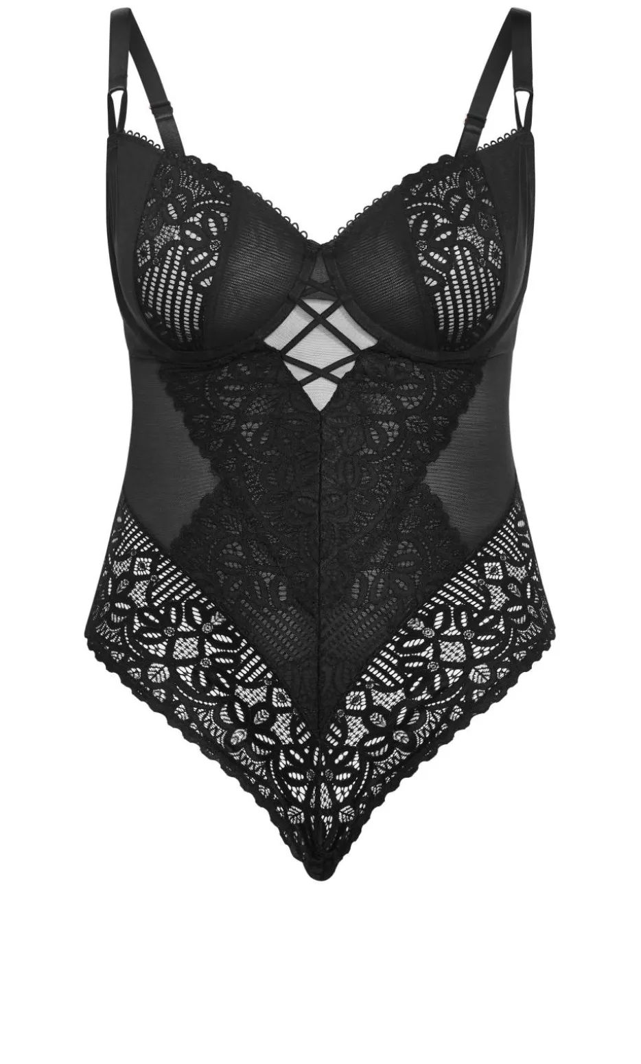 Cassia Underwire Bodysuit - black