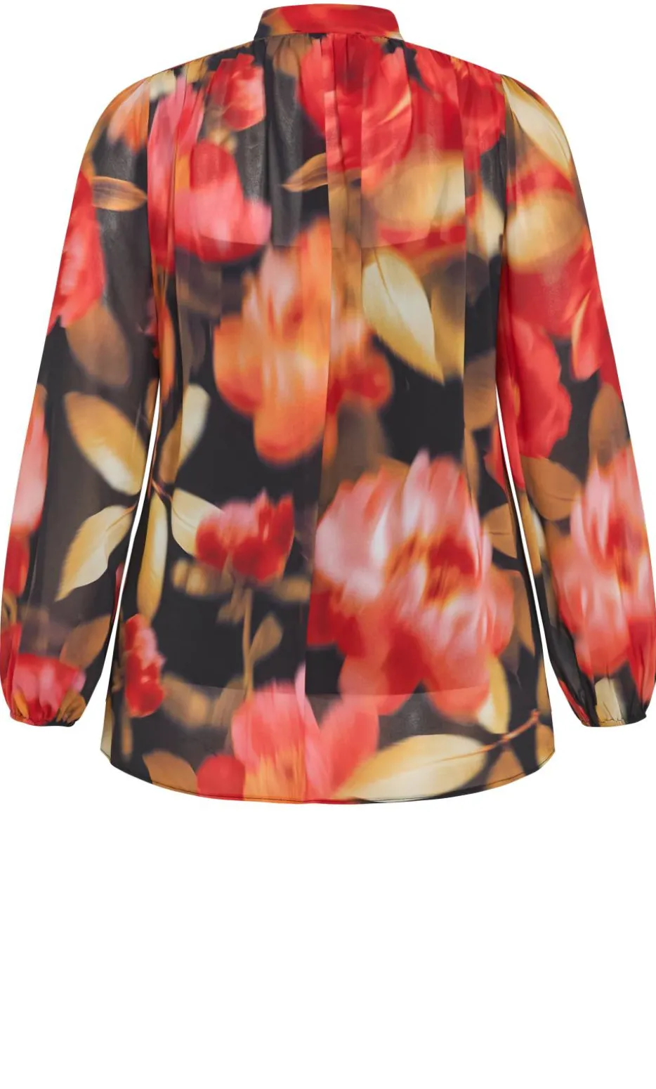 Celine Print Neck Tie Top - deep scarlet