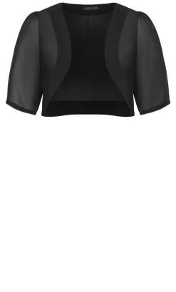 Chiffon Shrug - black