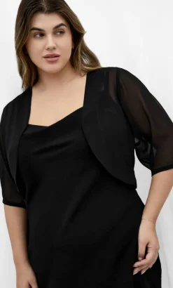 Chiffon Shrug - black