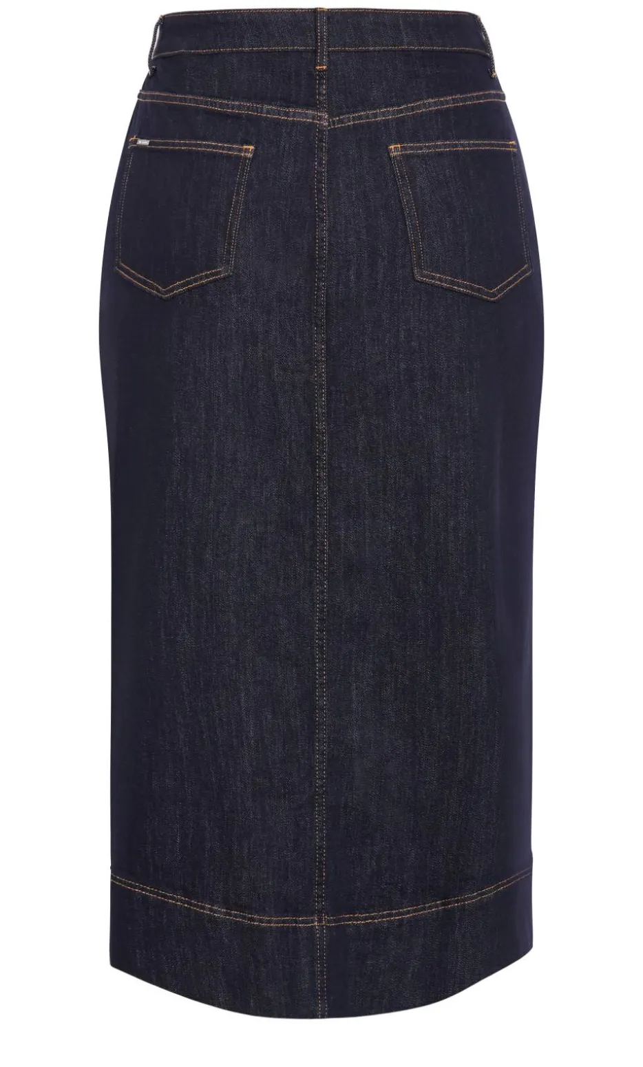 Chloe Denim Midi Skirt - dark wash