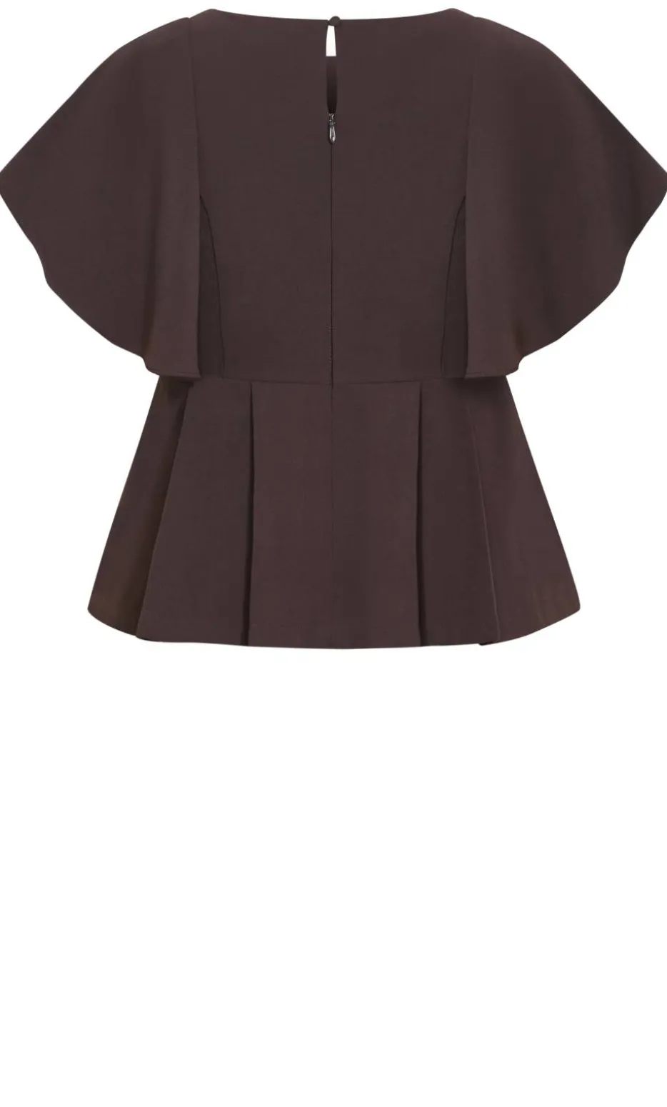 Cinched Peplum Top - chocolate