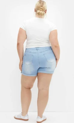 Clean Hi Waist Denim Short - light wash