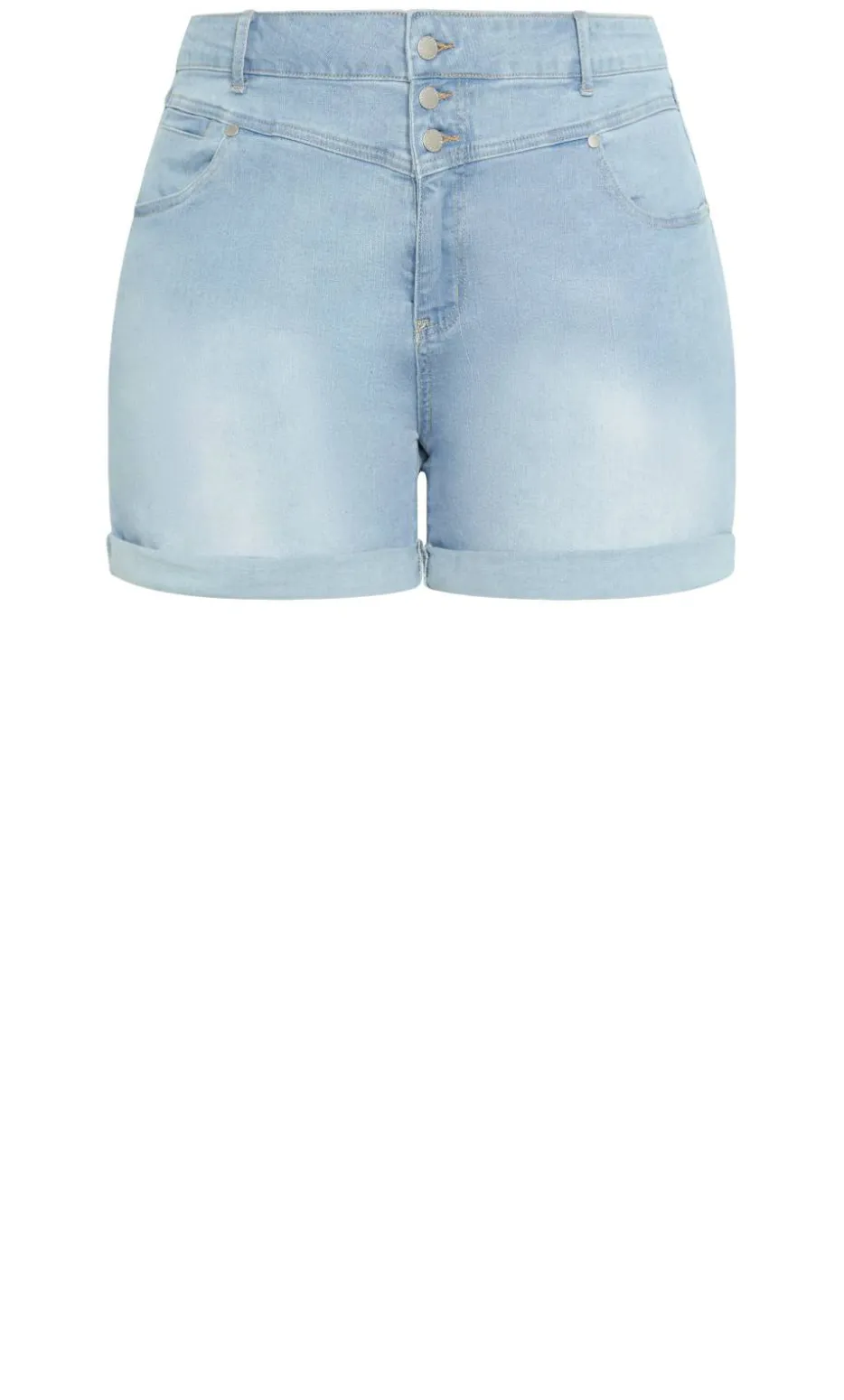 Clean Hi Waist Denim Short - light wash
