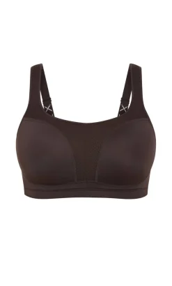 Contour Underwire Sports Bra - chocolate