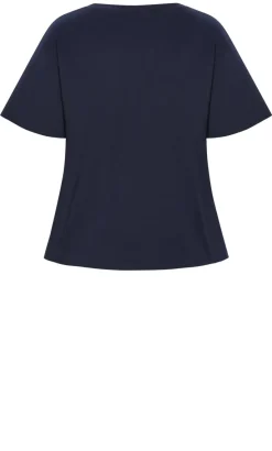 Copenhagen Studio Cotton Tee - navy