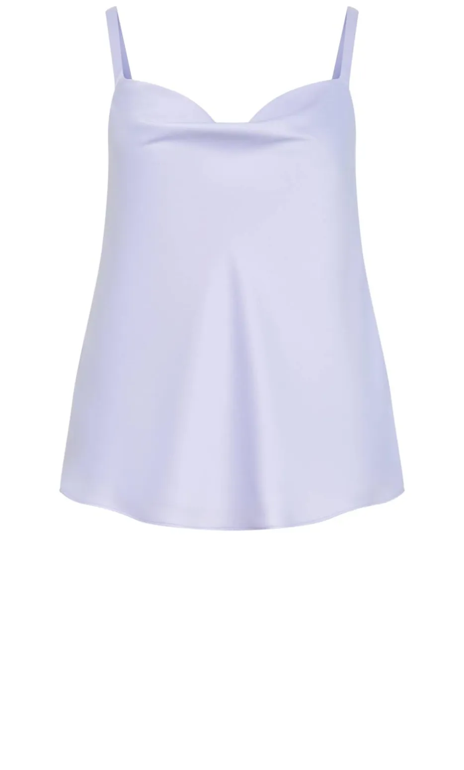 Cowl Neck Satin Cami - lilac