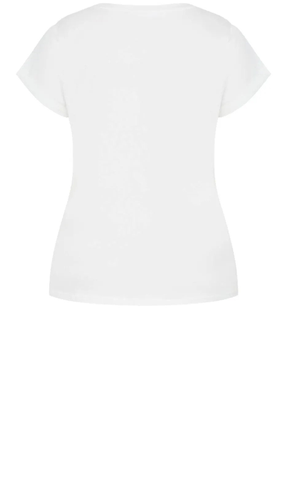 Cuffed Sleeve Soho Tee - white