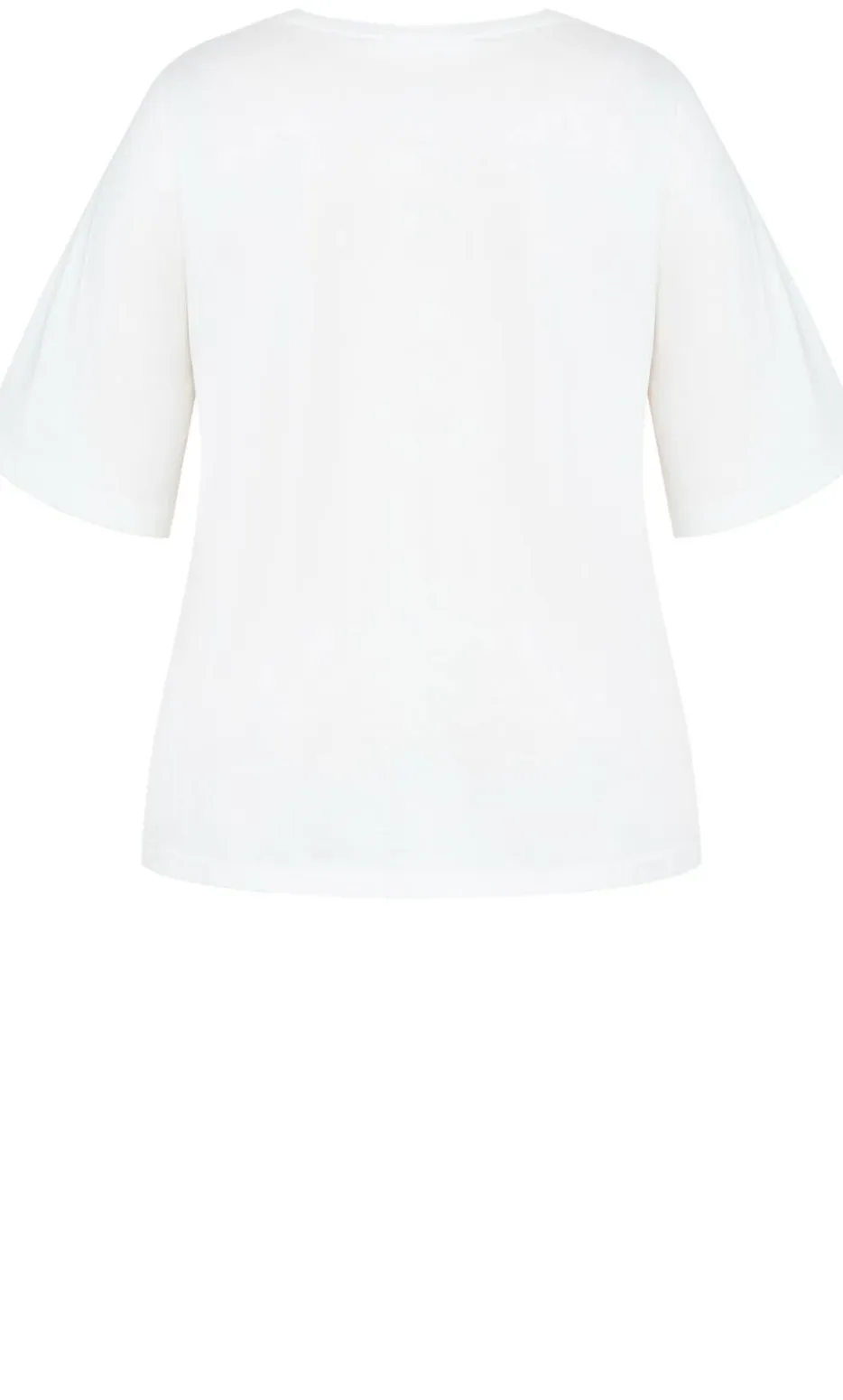 Curved Hem Soho Studio Cotton Tee - white