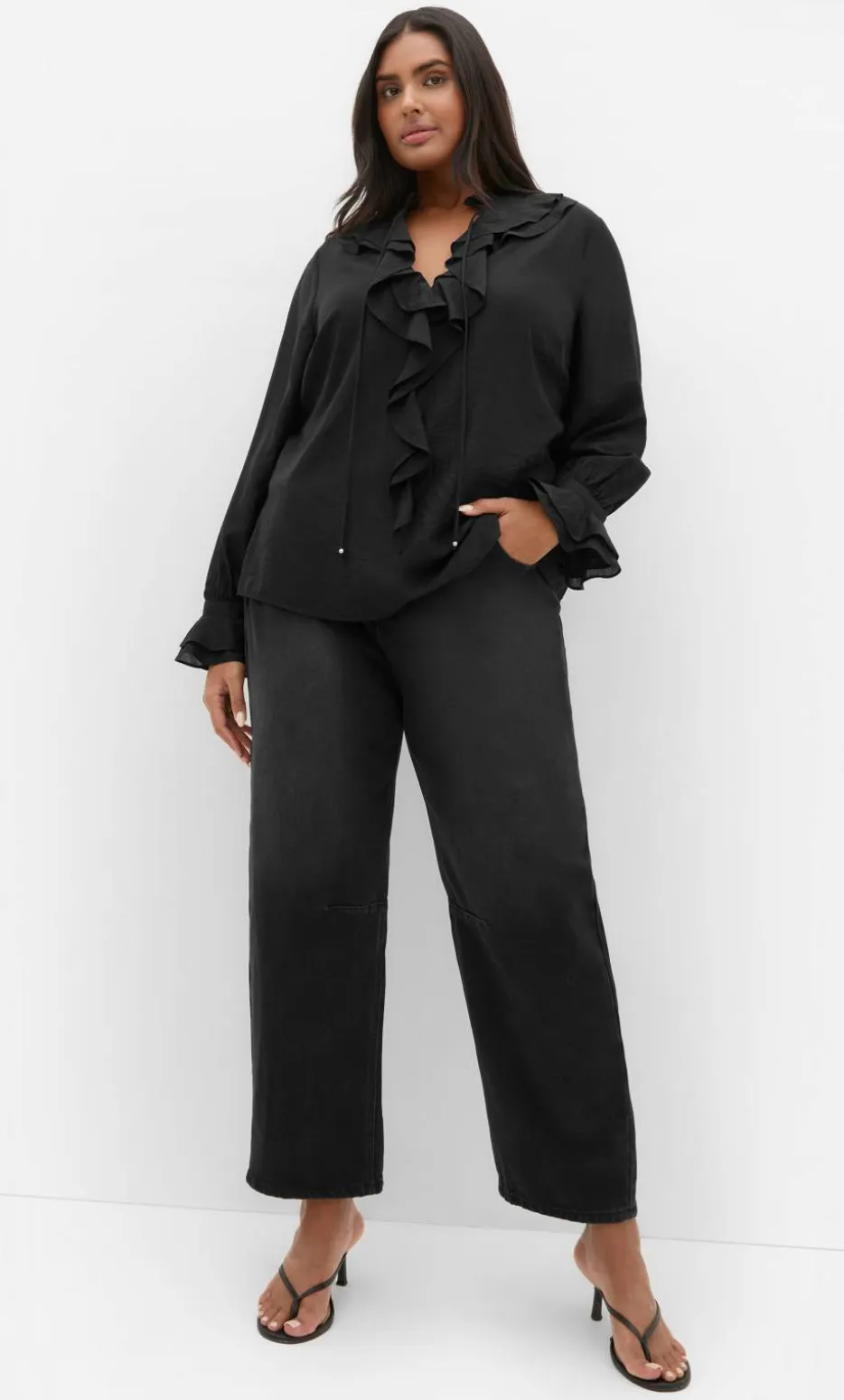 Dakota Frill Top - black