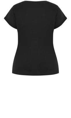Davina Cotton Tee - black