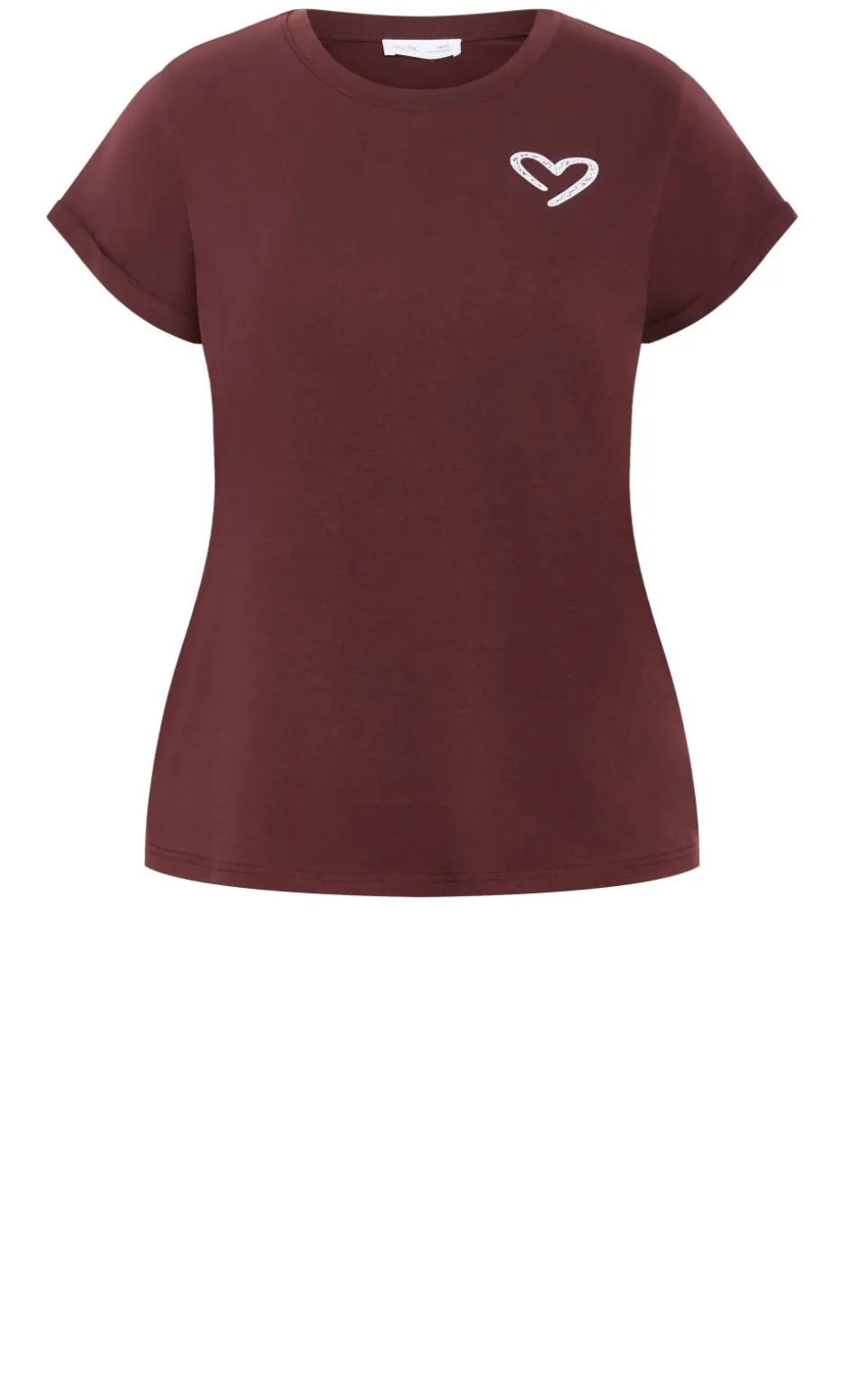 Davina Cotton Tee - choc cherry