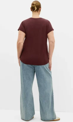 Davina Cotton Tee - choc cherry