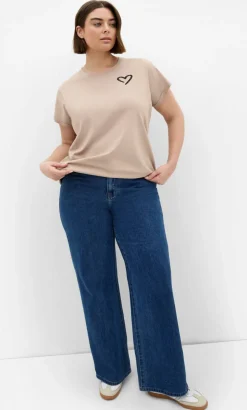 Davina Cotton Tee - stone