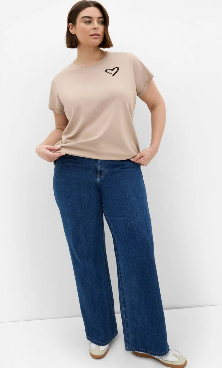 Davina Cotton Tee - stone