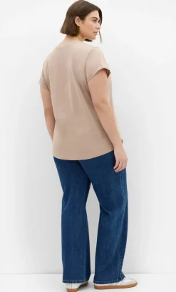 Davina Cotton Tee - stone