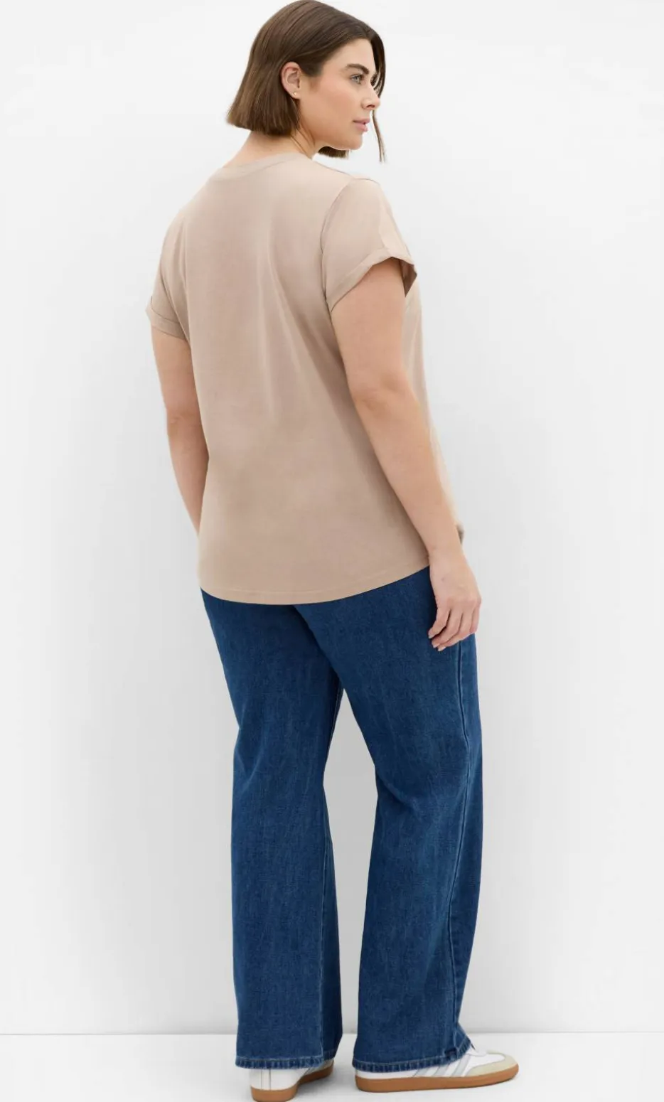 Davina Cotton Tee - stone