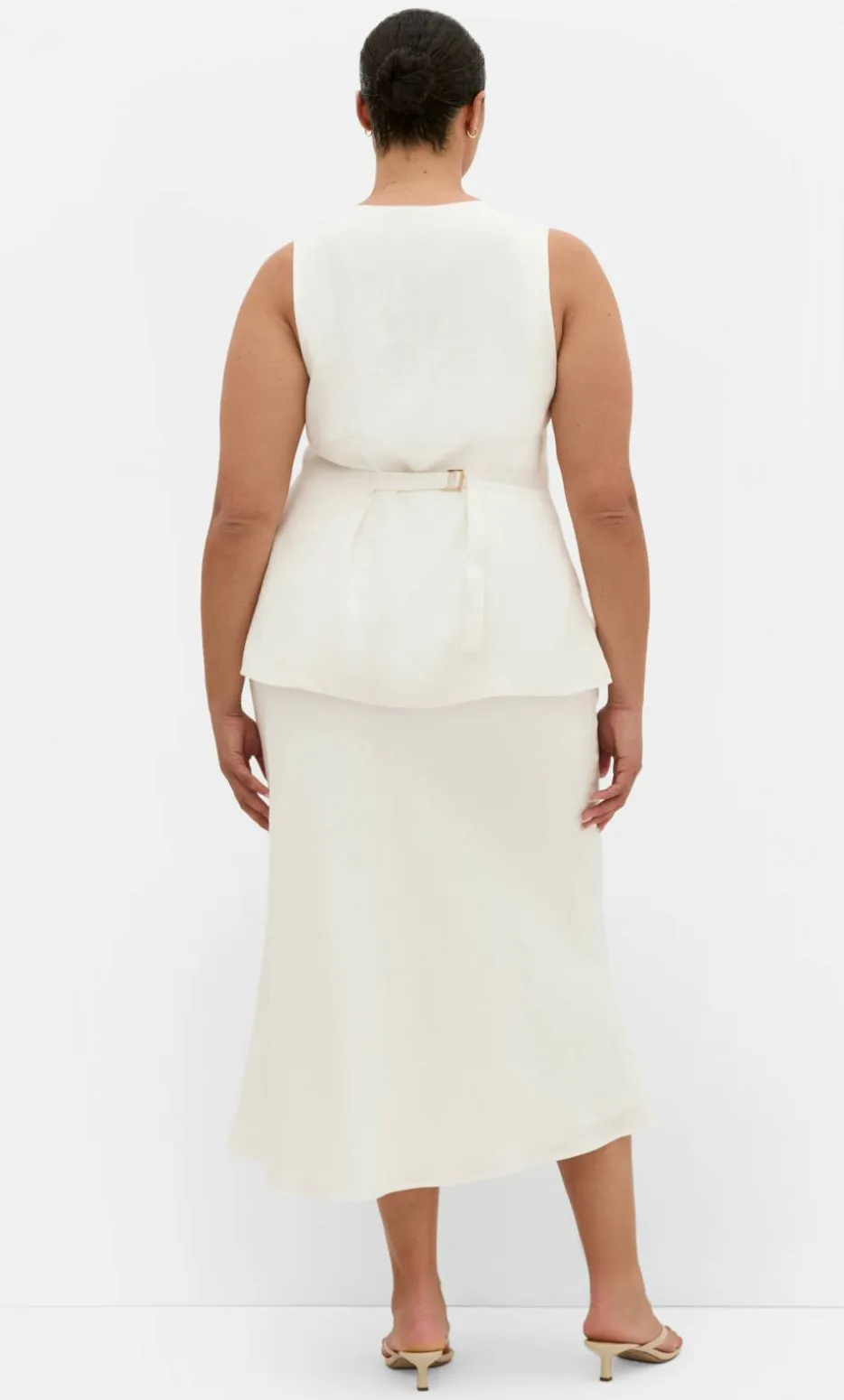 Devienne Linen Vest - ivory