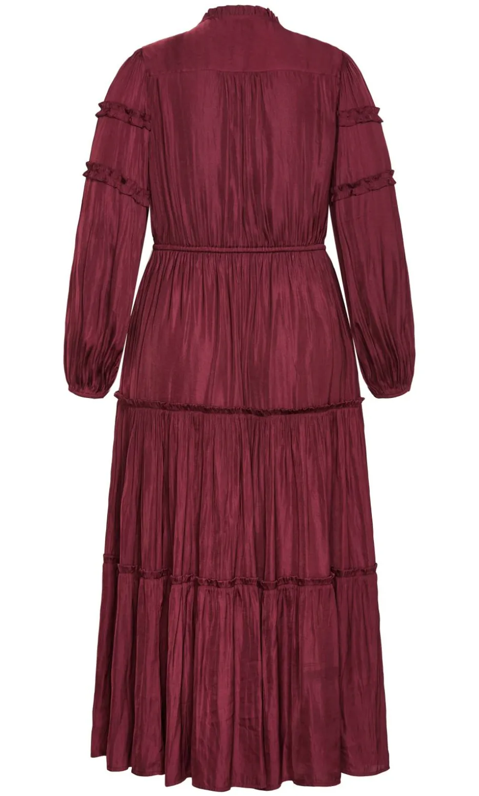 Drama Queen Long Sleeve Maxi Dress - wildberry