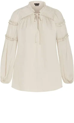 Drama Queen Long Sleeve Shirt - porcelain