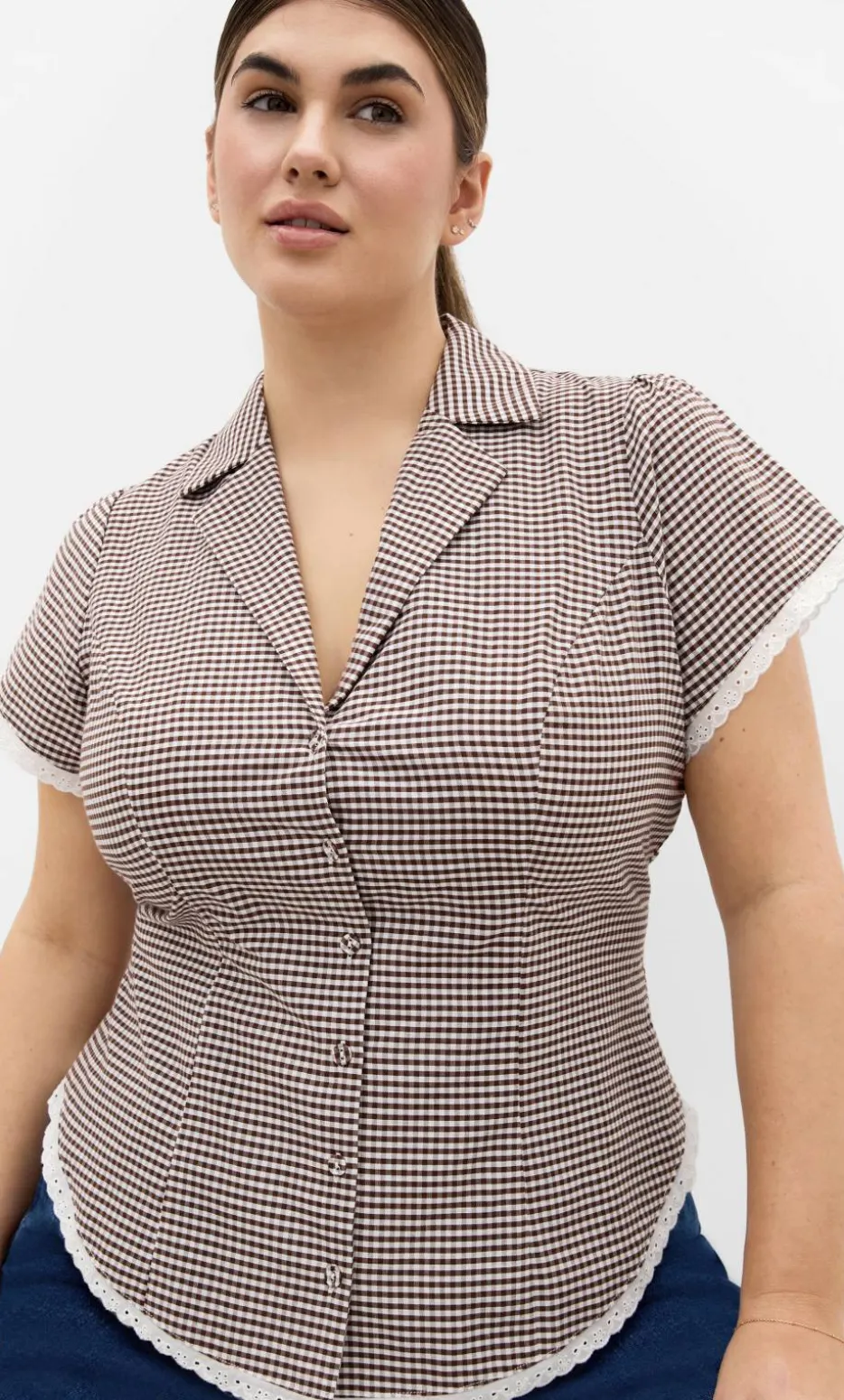 Eleni Gingham Shirt - chocolate