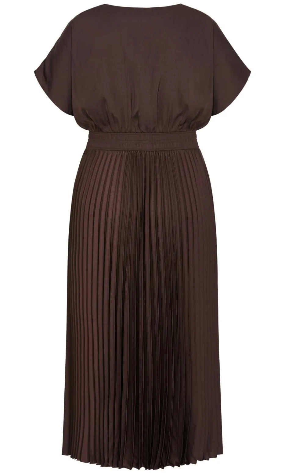 Elia Pleat Dress - chocolate