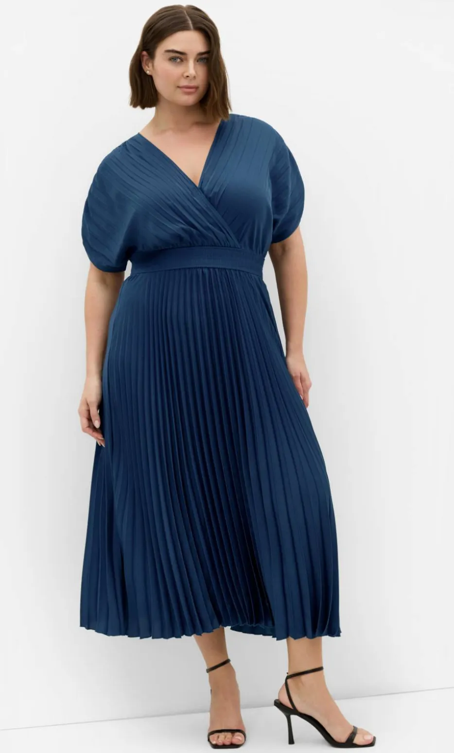 Elia Pleat Dress - petrol
