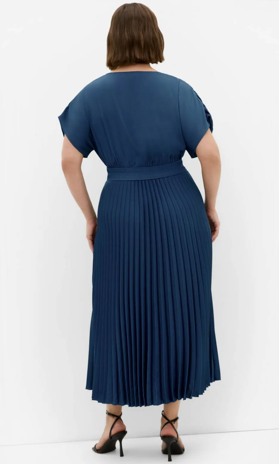 Elia Pleat Dress - petrol