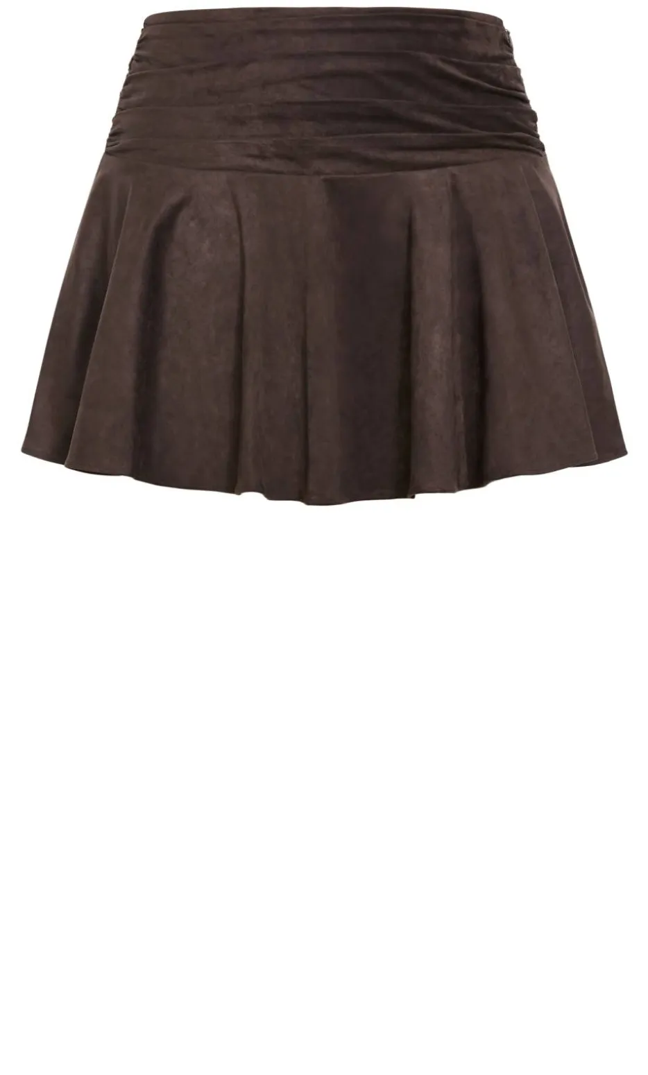 Elle Sueded Mini Skort - espresso