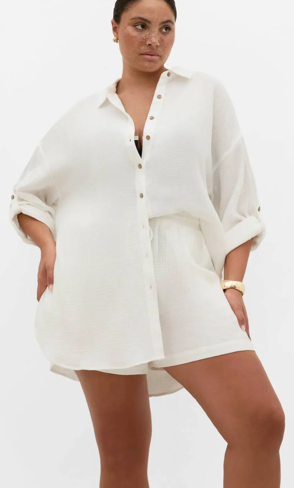 Elly Cotton Short - ivory