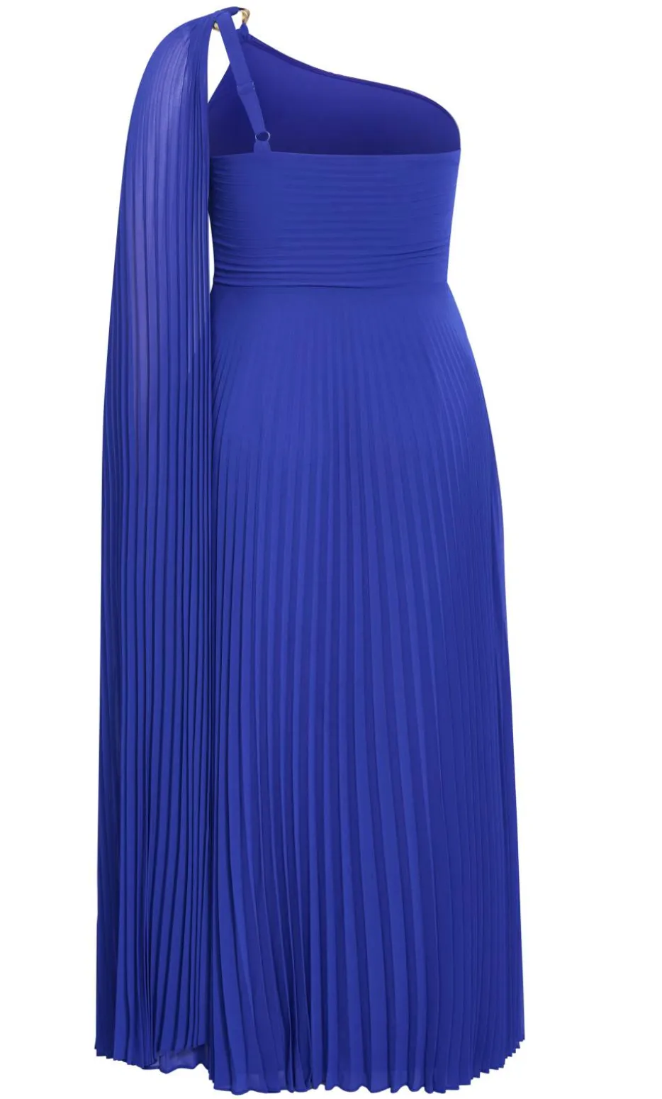 Eloura One Shoulder Pleat Maxi Dress - deep ocean