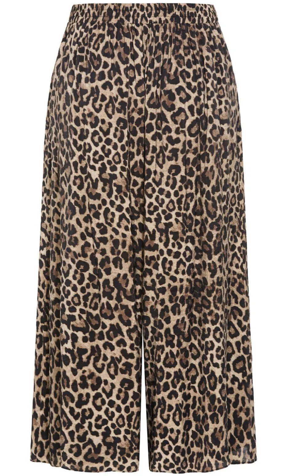 Elsie Leopard Print Wide Leg Pant - chocolate