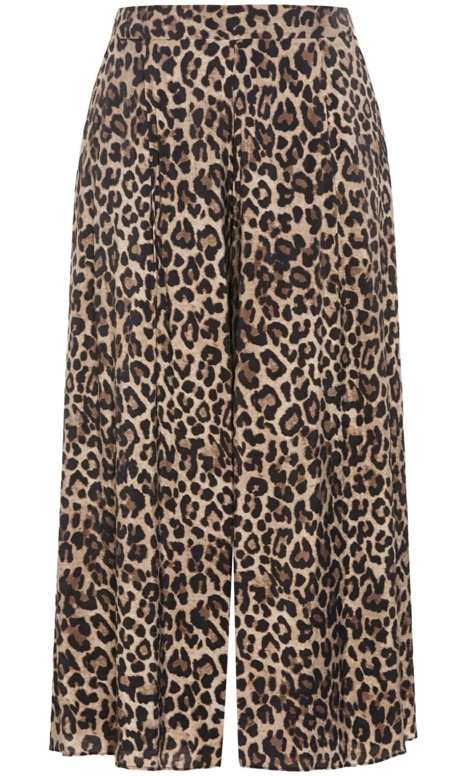 Elsie Leopard Print Wide Leg Pant - chocolate