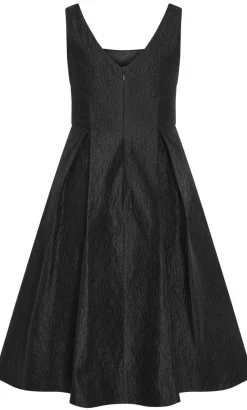 Estella Jacquard Midi Dress - black